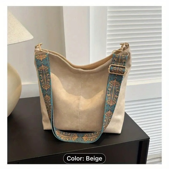 Vintage Crossbody Tote Bags, Retro Vegan Shoulder Bag. - Picture 1 of 6